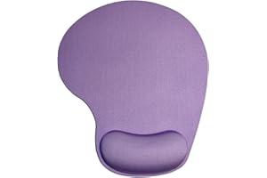 LIZPARE Mouse Pad with Wrist Support, Ergonomic Mouse Pads with Memory Foam Wrist Rest, Easy Typing Pain Relief, Comfortable Home Office Computer Wrist Support Pads for Working Studying Gaming, Purple