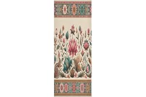 WELLDAY Artistic Lotus Flowers Yoga Mat Towel – Microfiber Sweat Absorbent Non-Slip Yoga Towel wtih Grip Dots, Lightweight Ma