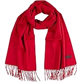 Hickey Freeman Solid 100% Cashmere Scarf for Men – Ultra-Soft Men’s Winter Scarves, 72-Inches x 12-Inches