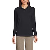 Lands' End School Uniform Young Women's Long Sleeve Mesh Polo Shirt