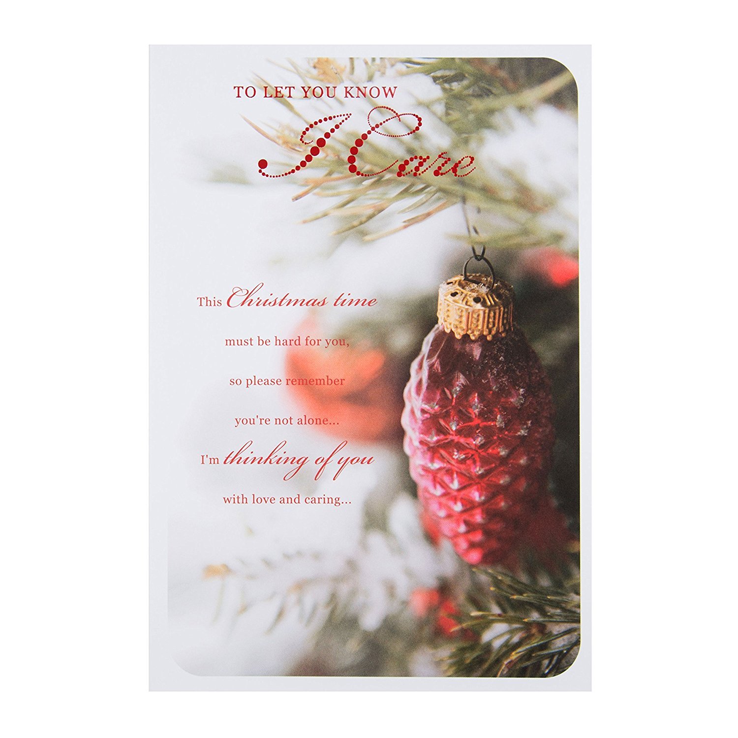 Hallmark Medium "I Care" Christmas Card