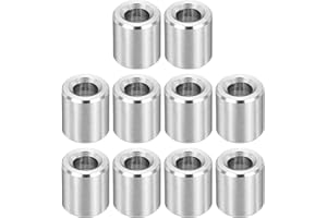 PATIKIL M4 Stainless Steel Spacers, 12Pcs Metal Spacer 4mm ID x 8mm OD x 9mm L Screw Standoff for 3/16" or M4 Screw