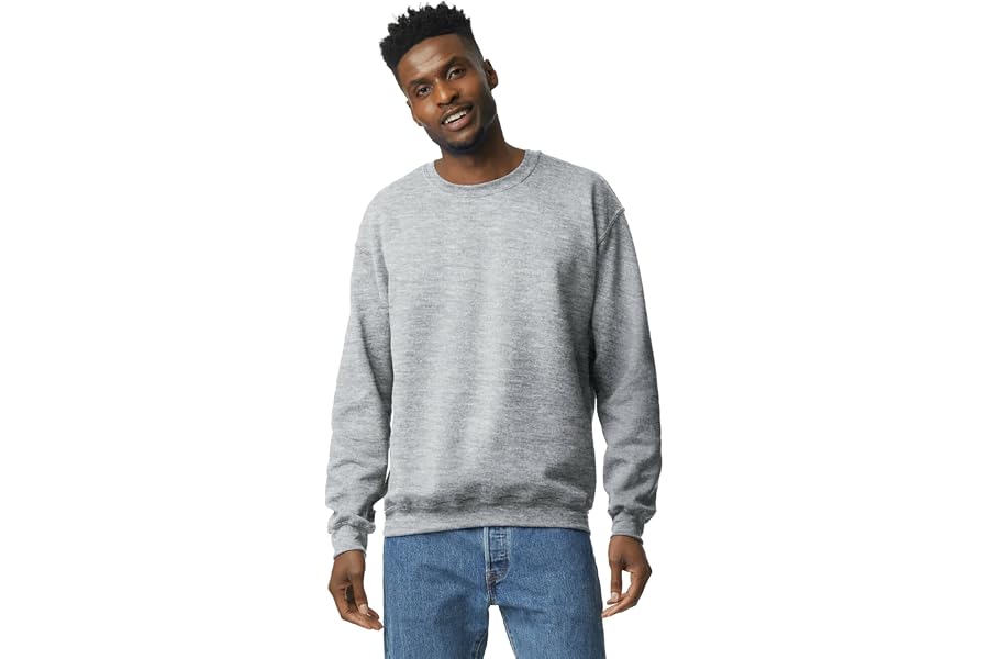 Gildan Unisex Adult Fleece Crewneck Sweatshirt, Style G18000, Multipack