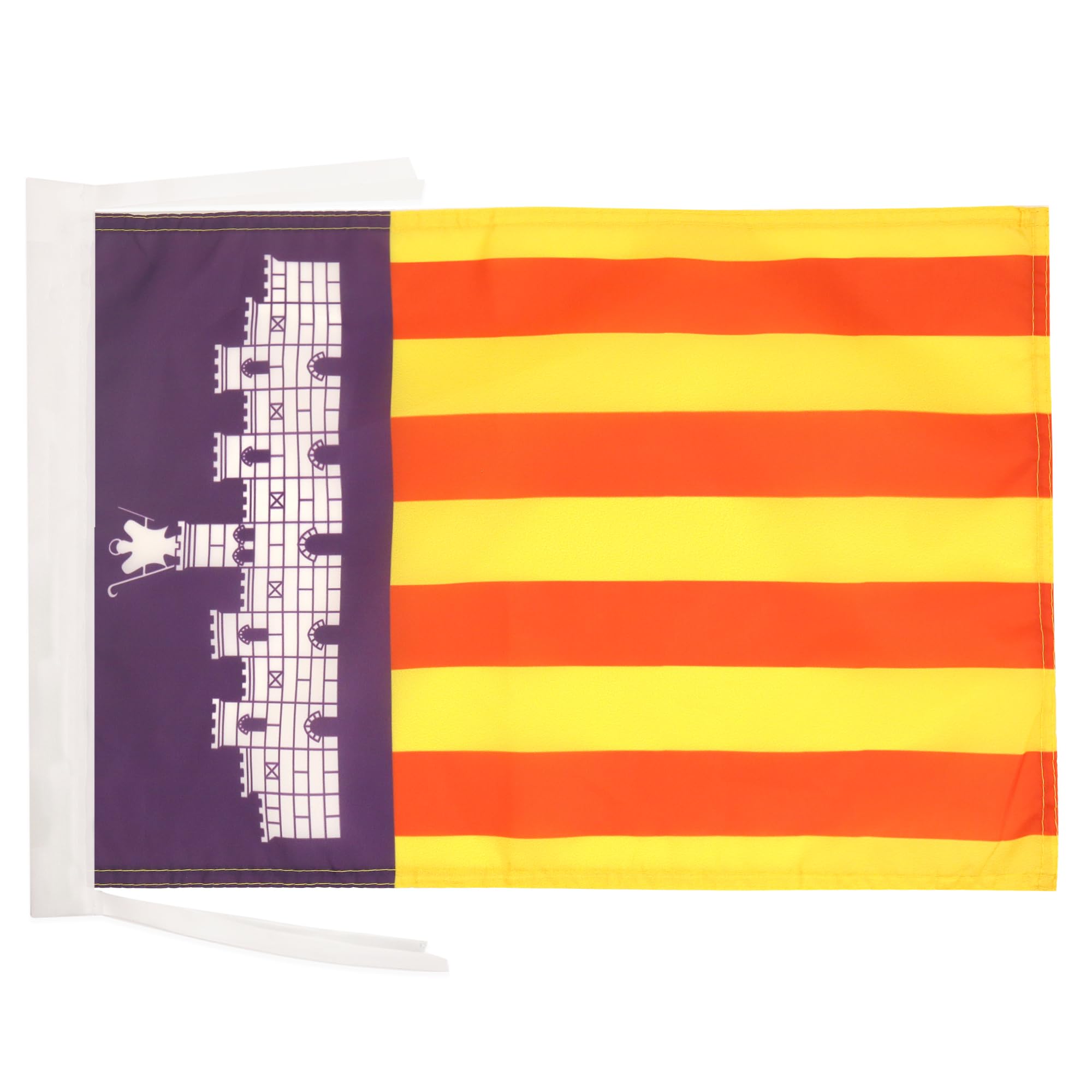 AZ FLAG - Mallorca Flag - 18'' x 12'' - 100% Polyester Mallorca City Small Banner with Two Cords - Fade Resistant - Vivid Colors - 18x12 in - 45x30 Cm