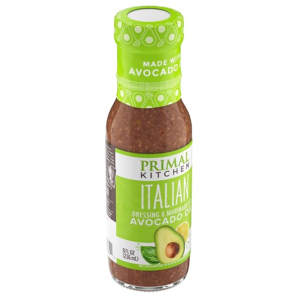 PRIMAL KITCHEN ITALIAN VINAIGRETTE & MARINADE SALAD DRESSING MADE WITH AVOCADO OIL, WHOLE30 APPROVED, CERTIFIED PALEO, AND KETO CERTIFIED, 8 FLUID OUNCES