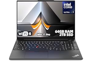 Lenovo ThinkPad E16 Gen 2 16" WUXGA IPS Business Laptop, Intel Core Ultra 7 155H, 64GB DDR5 RAM, 2TB PCIe Gen4 SSD, Windows 1