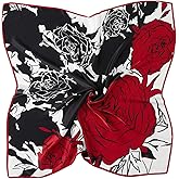 WUZININGLE 100% Mulberry Silk Head Scarf for Sleeping 35"x35" Square Silk Hair Scarf for Women Lightweight Bandana Large