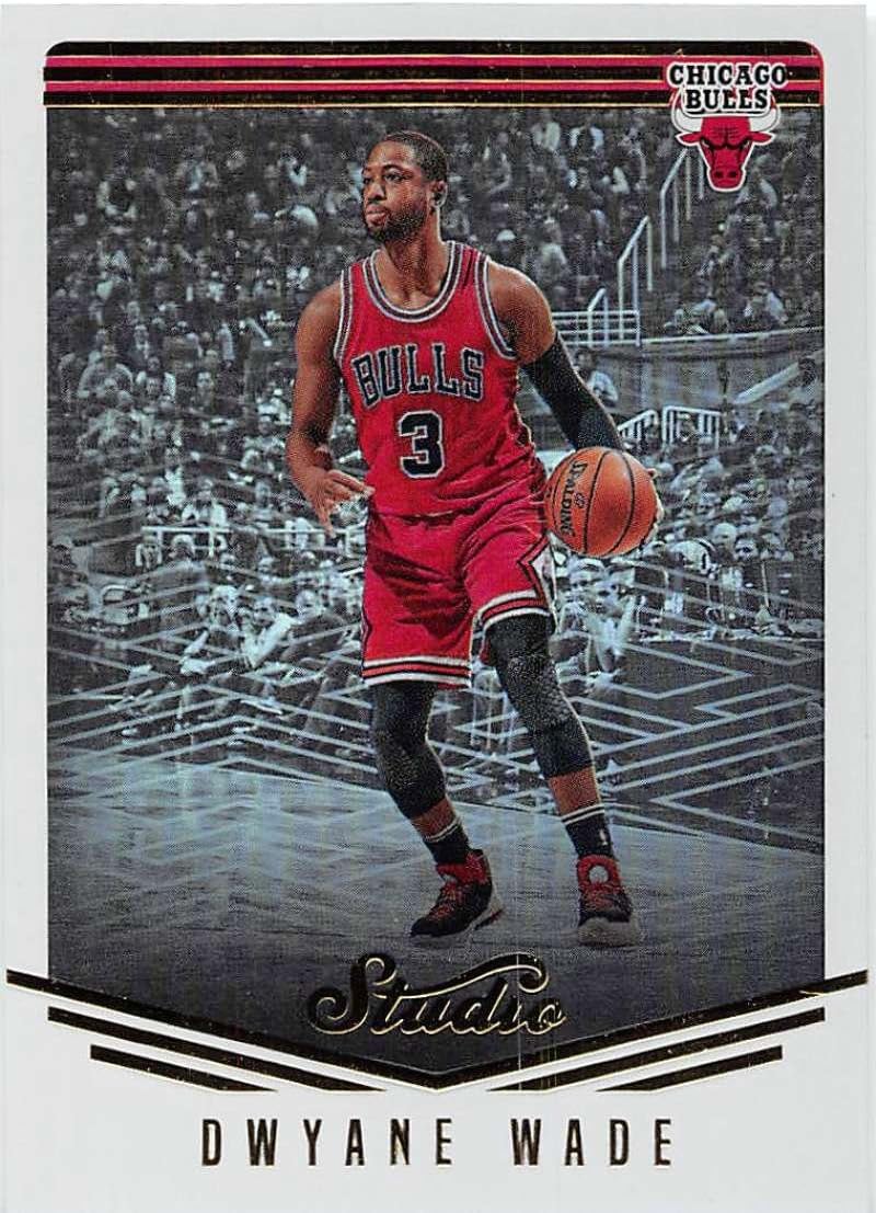 Amazon Com 2016 17 Panini Studio Basketball 11 Dwyane Wade Chicago Bulls Official Nba Trading Card Collectibles Fine Art
