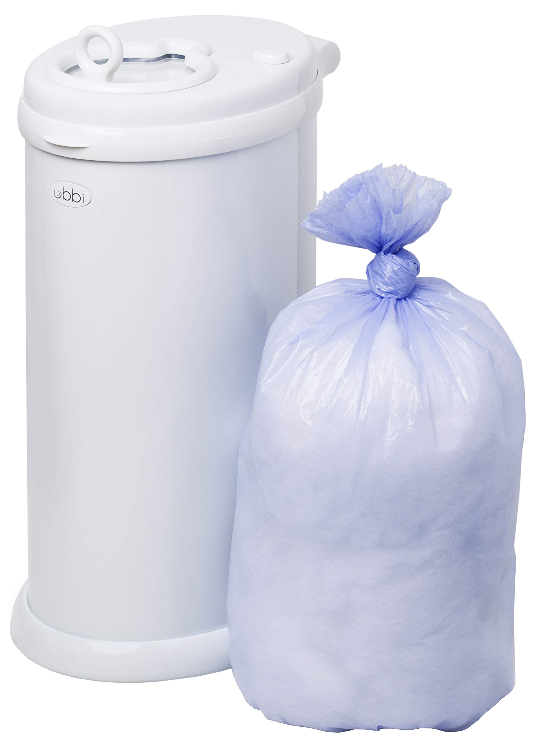 Ubbi Steel Odor Locking Diaper Pail, Lavender Scented, 13 Gallon Capacity, 75 Bags
