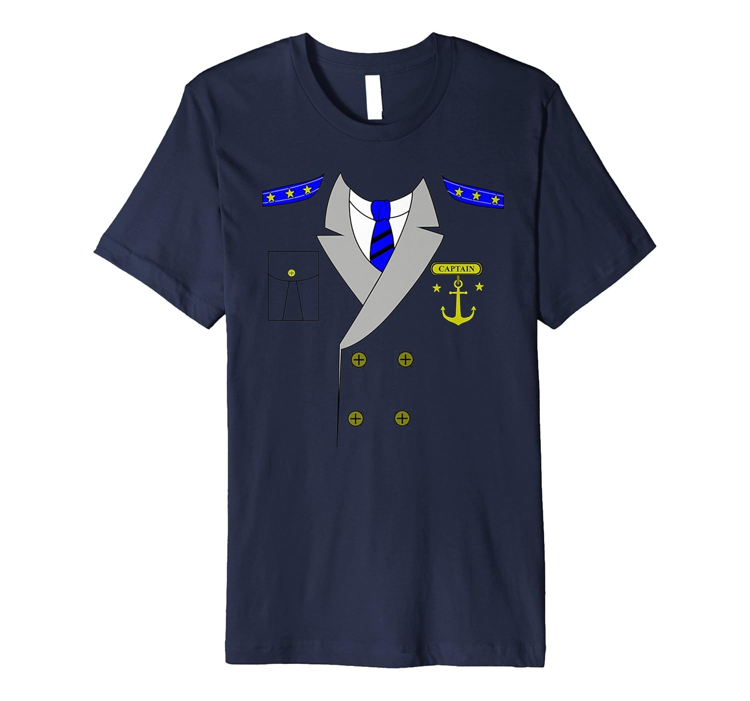 Boat Captain Uniform Costume T-Shirt | Halloween Shirt-ANZ – Anztshirt