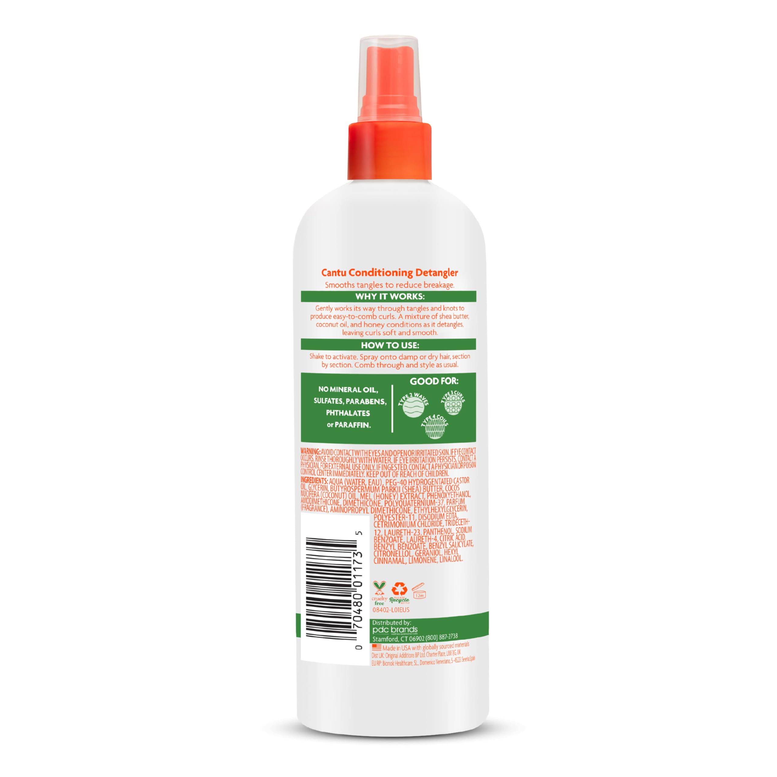 Cantu Care for Kids Haircare Regimen Set with Large Size Shampoo + Conditioner + Detangler + Leave-In Conditioner (Pack of 4)