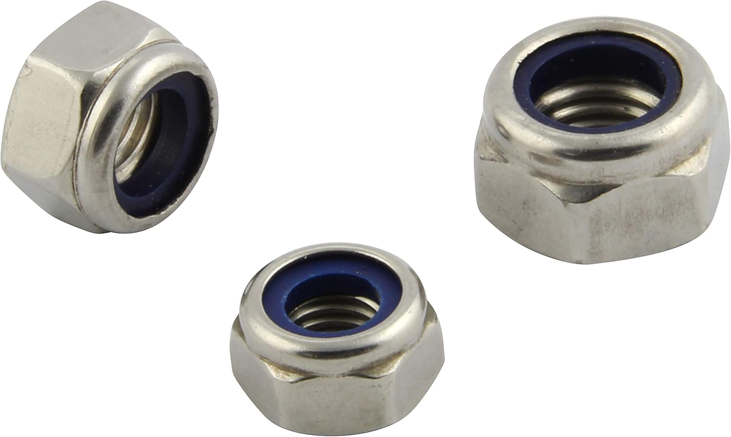 10 Stück Selbstsichernde Muttern DIN 985 Edelstahl A2 V2A Stoppmuttern ...