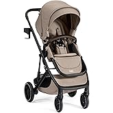 Britax Prism Modular Baby and Toddler Stroller &mdash; Teak | Car Seat Compatible, Premium Fabrics, One-Step Compact Fold, Telescoping Handlebar, All-Wheel Suspension, All-Season Insert