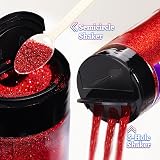 LEOBRO Holographic Glitter 180G Red Ultra Fine 1/128 Inch for Resin Nails Art view 4