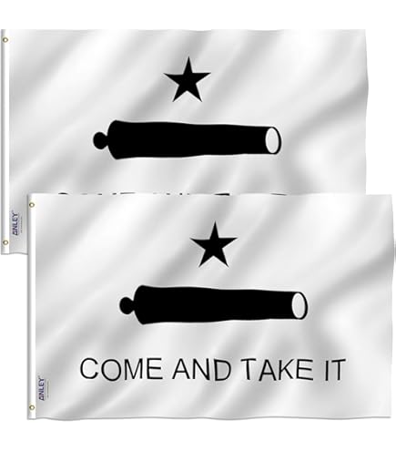 Bandera De Gonzales "Ven Y Tómalo": Algodón Cosido, Ojales De