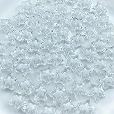 Tingoons 100 PCS 15mm Acrylic Star Beads Loose Spacer Colorful Beads for DIY Craft Jewelry Making Bracelet Necklace Earring Ornament Wind Chimes Key Chains(White)