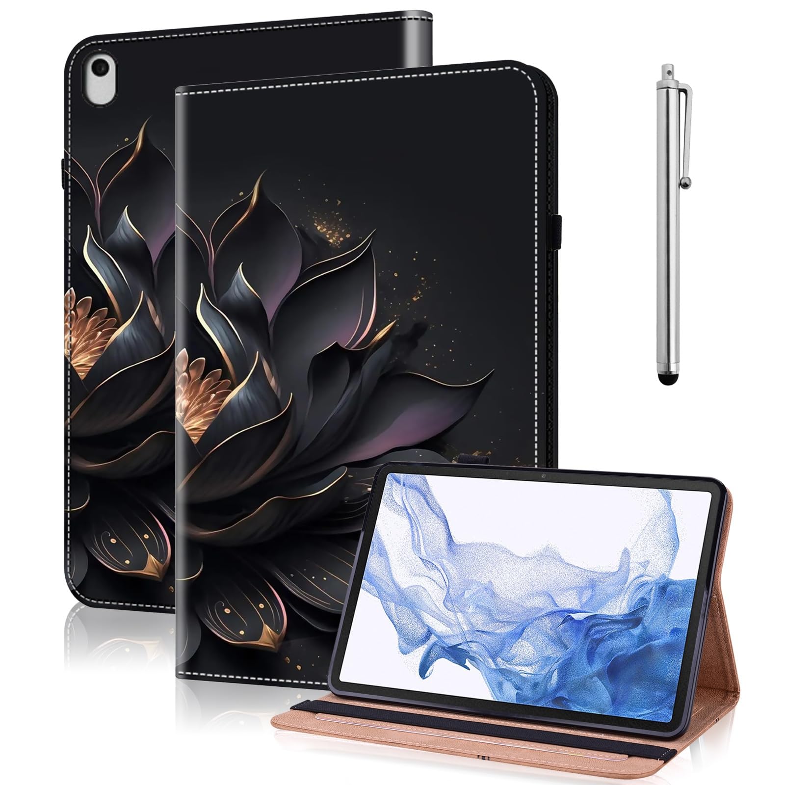GLANDOTU Case for iPad Air 3 2019 10.5" (A2152/A2123/A2153)/iPad Pro 10.5 2017 (A1701/A1709) Case,Multi-View Slim Patterned Tablet Cover Cases with Stand for iPad Air 3 Generation -Purple Lotus