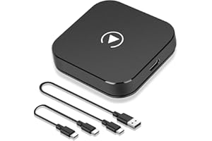 SIXWIN Carplay Wireless Adapter for OEM Factory Wired Carplay Cars Plug & Play Easy Setup Wireless Carplay Dongle for iPhones Converts Wired Carplay to Wireless