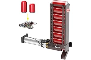 ATINY Pneumatic Can Crusher, Air Power Can Crusher Wall Mounted with Hopper, Soda Beer Aluminum Automatic Can Smasher 12oz 16