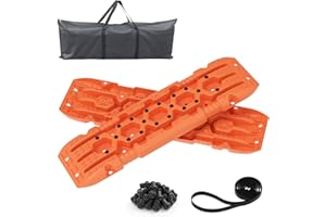 TOWKING Heavy-Duty 41" Off-Road Traction Boards with Jack Base & Storage Bag - Recovery Boards Perfect for Sand, Mud, and Snow, 2pcs
