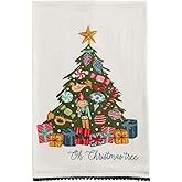 Mud Pie Christmas Christmas Tree Pom Trim Towel