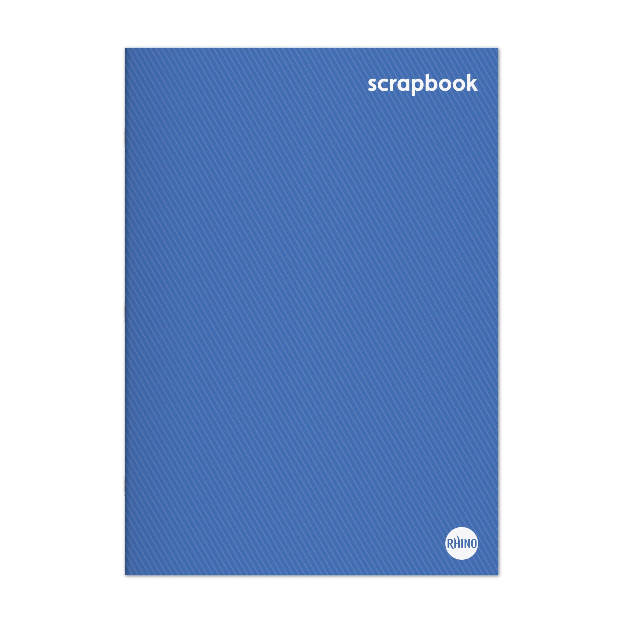 RHINO A4+ Blue Scrapbook (13 x 9") - 36 Pages of Blue Sugar Paper | 1-Pack - Ideal for Projects, Cuttings, Keepsakes & All Scrapbooking