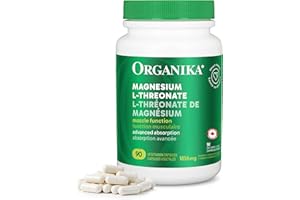 Organika Magnesium L-Threonate- High Absorption to Boost Magnesium Levels- 90vcaps