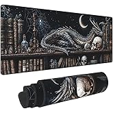 Mystical Dragon Mouse Pad 31.5 X 11.8 Inch Big Desk Rubber Base Stitched Edges Keyboard Pad XXL Mouse Mat for Home Game and Office