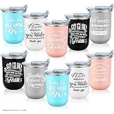 Maxdot 10 Pcs Thank You Gift Mugs 10 oz Team Employee Appreciation Gifts Bulk Stainless Steel Travel Coffee Mugs Inspirational Motivational Cups for Valentine's Day Staff Coworker(Appreciation)