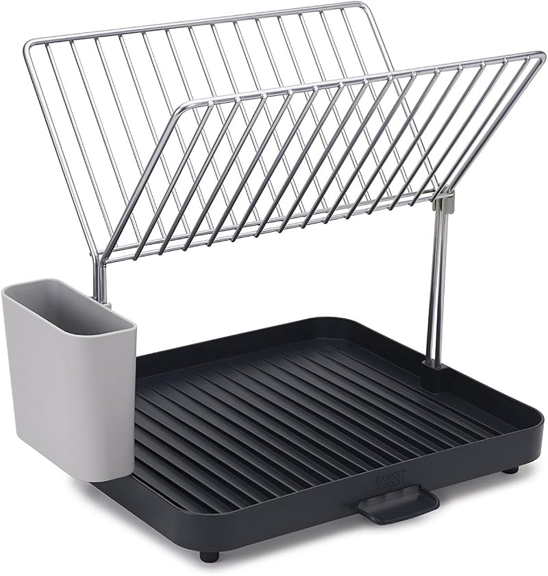 Joseph Joseph Y-Rack 2-Tier Dish Drying Rack with Utensil Holder Gray