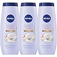 NIVEA Refreshing White Peach and Jasmine Body Wash with Nourishing Serum, Scented Body Wash for Women, Enriched with Provitamin B5 and Vitamin E, 20 Fl Oz Bottle, 3 Pack