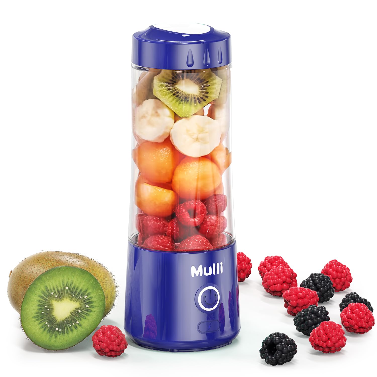 Photo 1 of ?Mulli Portable Blender 14oz-USB Rechargeable Smoothie Maker with 6 Stainless Steel Blades, Personal Mini Blender for Shakes, Baby Food, Travel, Gym & Kitchen, BPA-Free