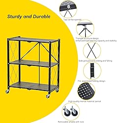 BRIAN & DANY 3-Shelf Foldable Storage Shelves with