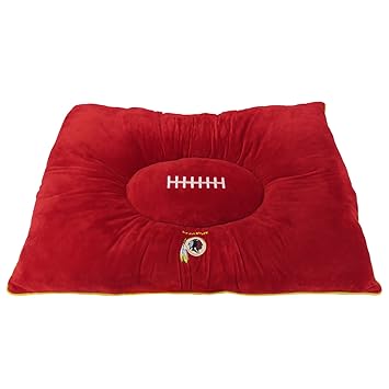 Nfl Pet Bed Washington Redskins Soft Cozy Plush Pillow Bed