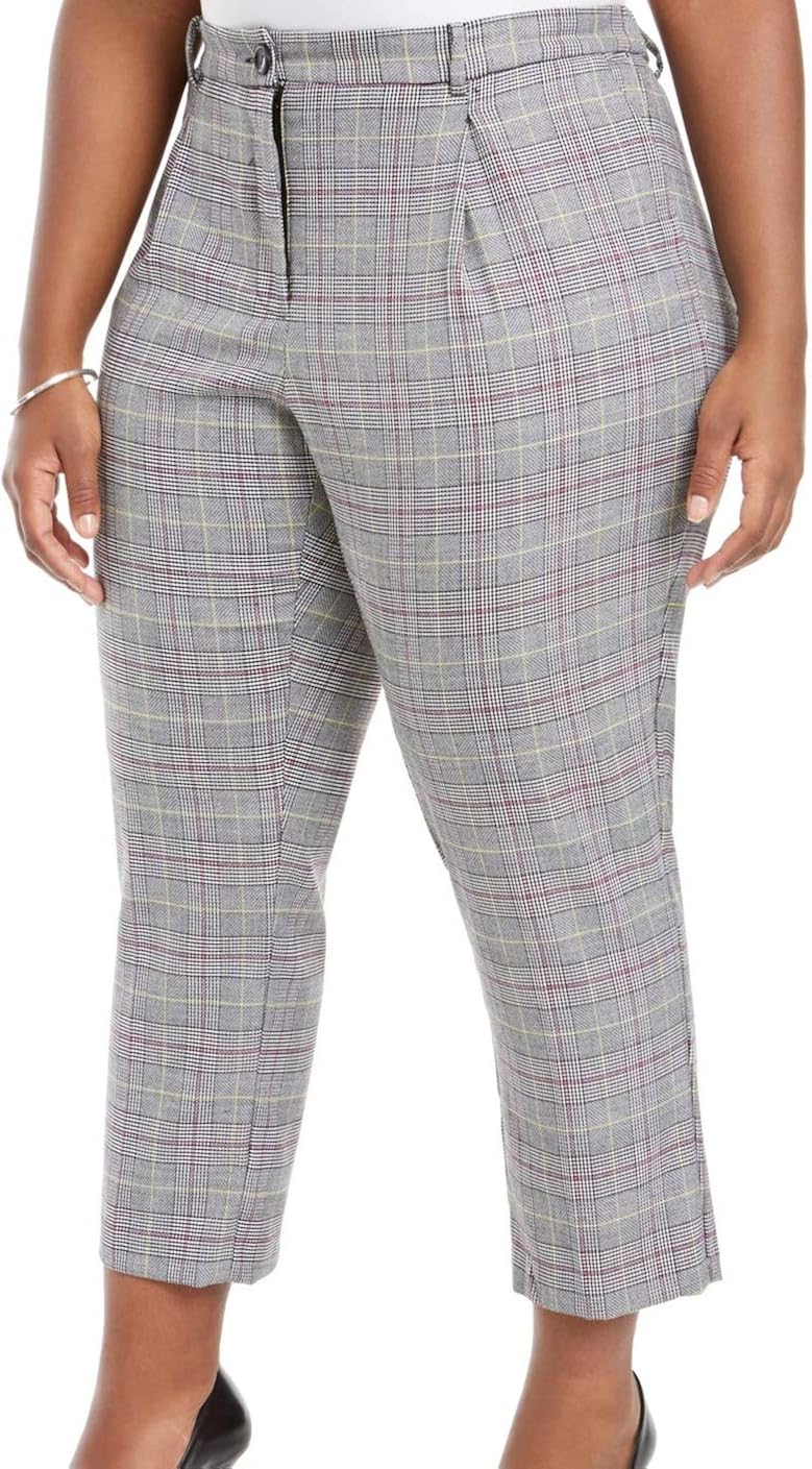 glen plaid ankle pants