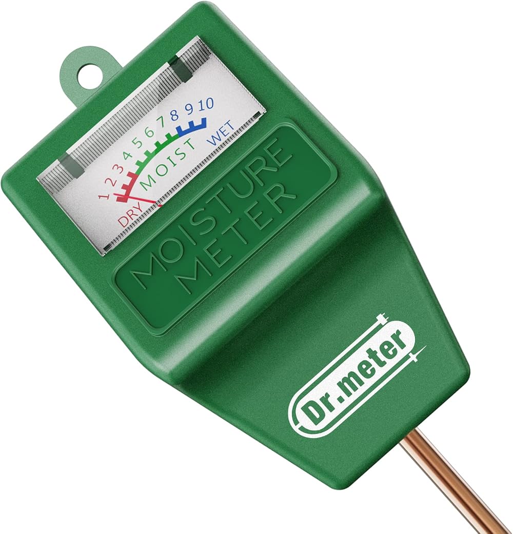 Dr.meter 27cm Soil Moisture Meter Plant Watering Indicator Hygrometer No Battery