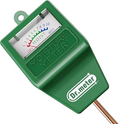 Dr.meter 27cm Soil Moisture Meter Plant Watering Indicator Hygrometer No Battery
