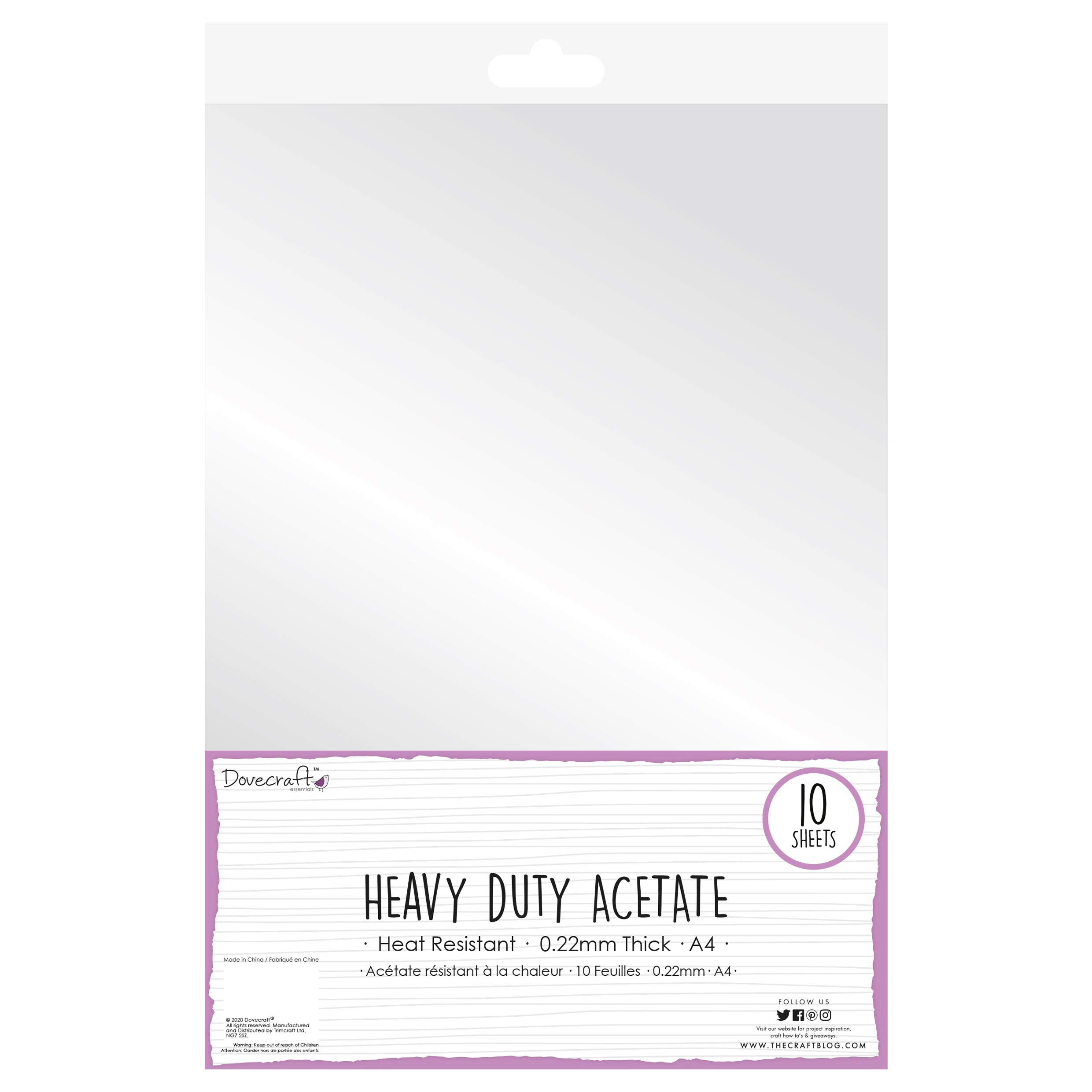 Dovecraft DCBS250 Essentials Heavy Duty Acetate, Multi, one Size
