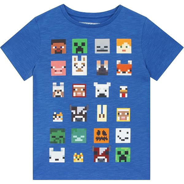 Tee-shirt Minecraft imprimé garçon blanc