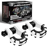 AUTMATCH D Ring Shackles 3/4" Mega Shackle (2 Pack) 68,000Ibs Break Strength - Heavy Duty Clevis Shackles with 7/8" Screw Pin and Isolator Washer for Tow Strap Winch Off Road Vehicle Recovery, White