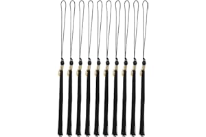 MAGICLULU 10pcs 2026 Graduation Tassels with Gold Year Charm, Black Academic Hat Fringe for Ceremony, Polyester Cap Accessori