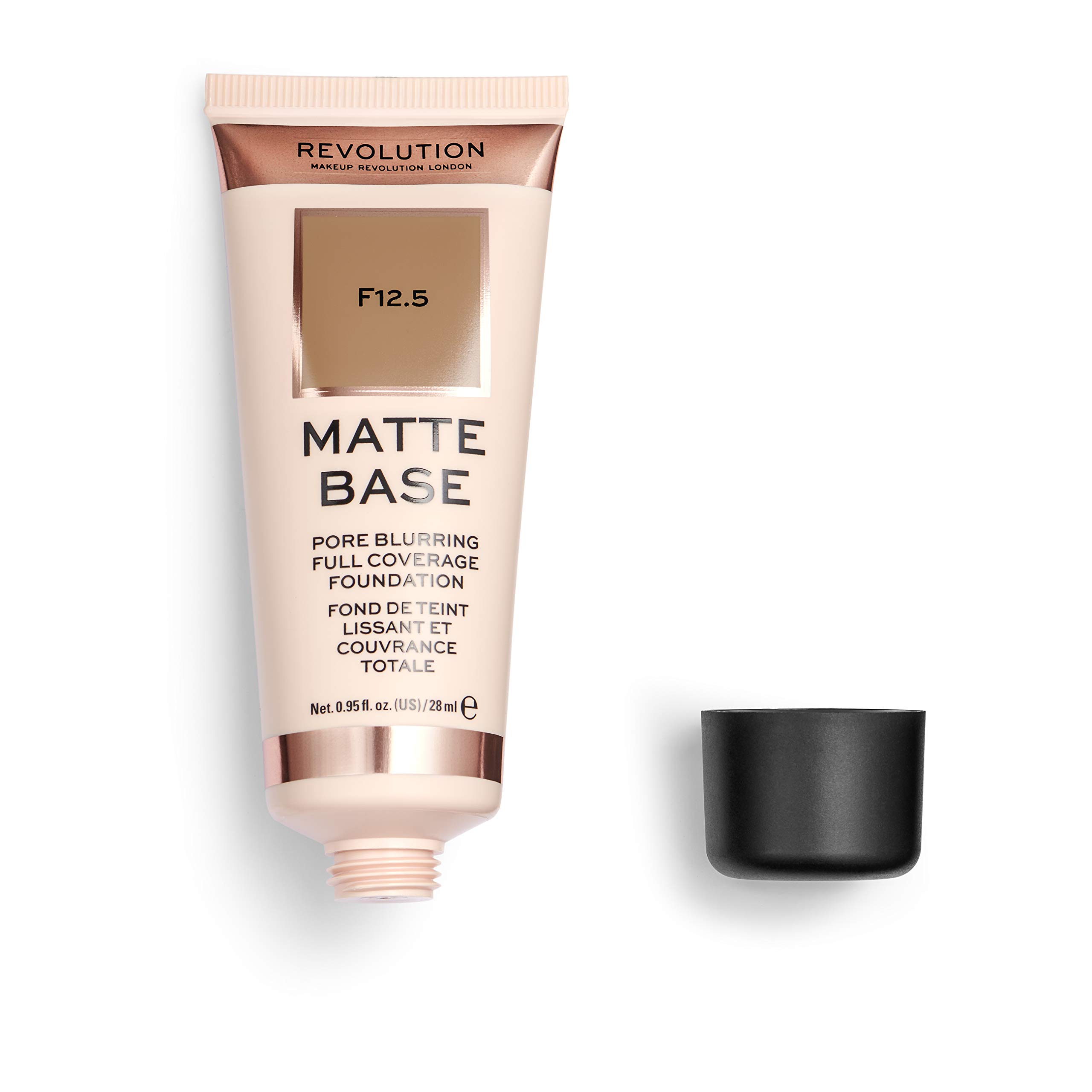 Revolution Beauty London, Matte Base, Foundation, F12.5, 28ml