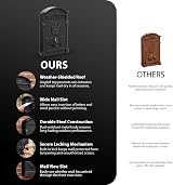 ZENO Letter Box Wall Mounted Postbox Black Large Traditional Mailbox with 2 Keys view 2