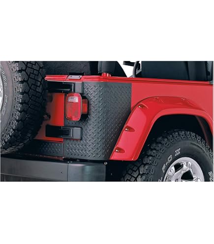 2-Piece Black ABS Side Cowl Cover Trim For 1997-2006 Jeep Wrangler TJ – Body Armor Style, No-Drill Adhesive Mount