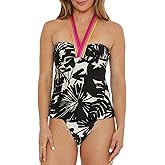 Trina Turk Womens Lennox Tankini Bikini Top, Adjustable, Tie Back, Swimwear Separates for Women