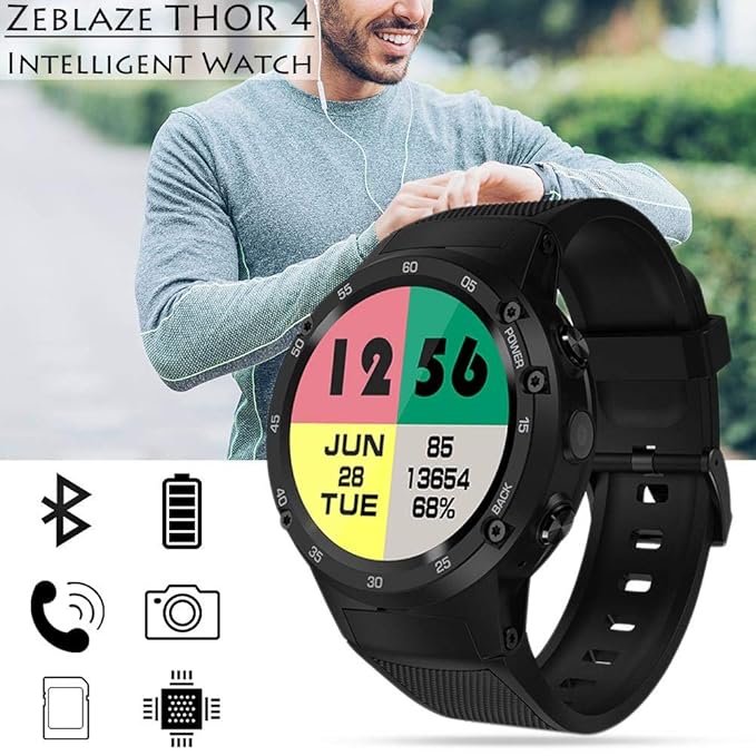 Gereton Zeblaze Thor 4G LTE GPS SmartWatch Android 7.0 ...