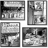 African American Wall Art Decor - Vintage Black History Culture Photo - Historic Jazz Music Poster, Cotton Club Savoy Club Harlem Apollo Theater, Gift for Jazz Music Lover, Retro Iconic Print Picture