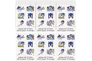 Sonic le hérisson Tatouages 24ct