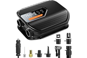 Vockjour 50PSI Paddle Board Pump Electric Portable,SUP Air Pump,Auto-Off &12V DC Car Connector Pump for Inflatable Stand up Paddle Boards,Boats,Inflators