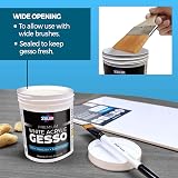 Zieler Premium White Acrylic Gesso Primer 500ml High Opacity Matt Finish view 5